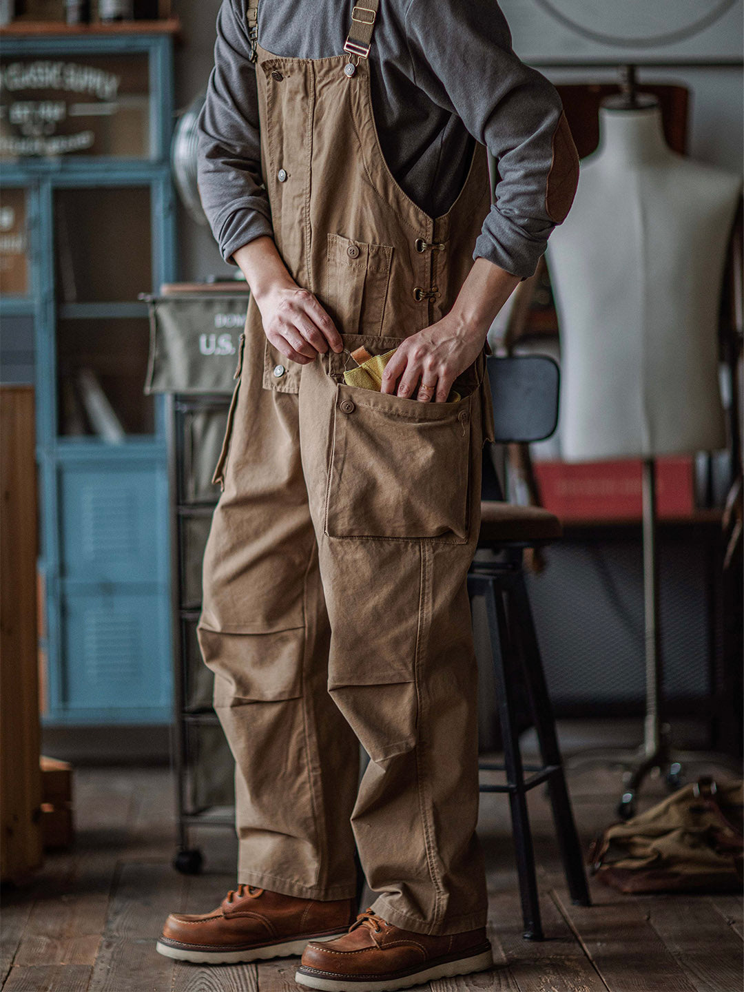 Men's Canvas Work Overalls