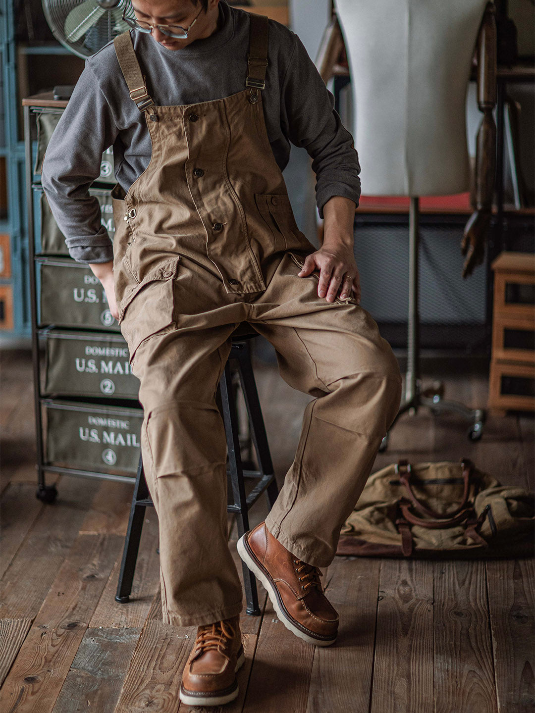 Men's Canvas Work Overalls