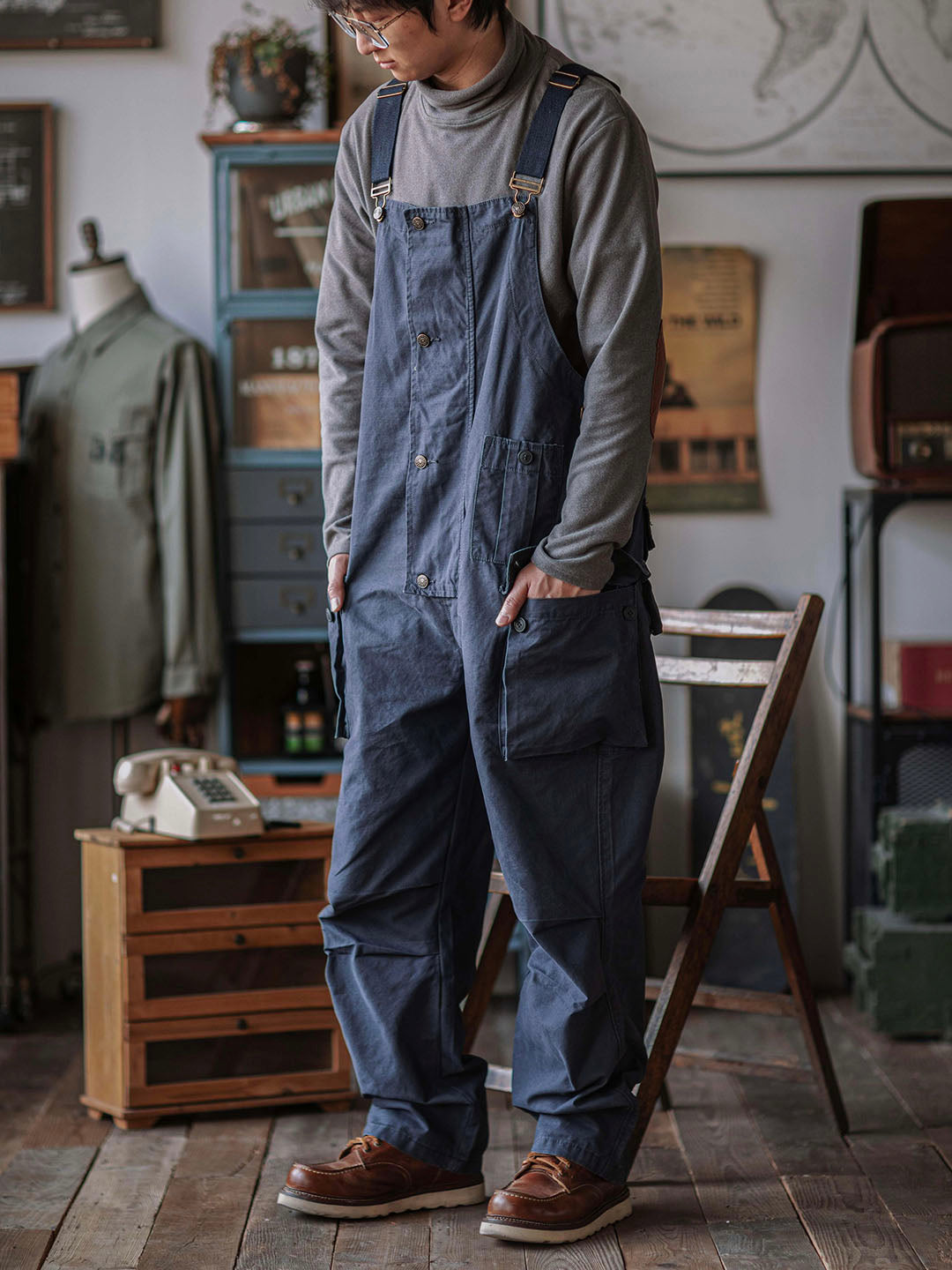 Men's Canvas Work Overalls