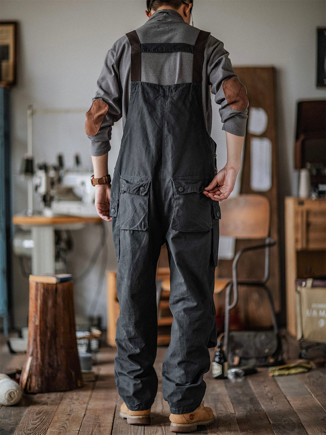 Men's Canvas Work Overalls
