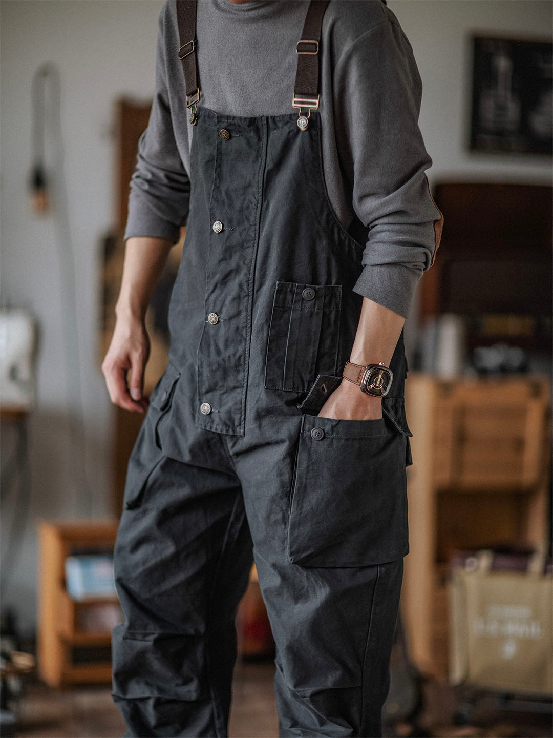 Men's Canvas Work Overalls