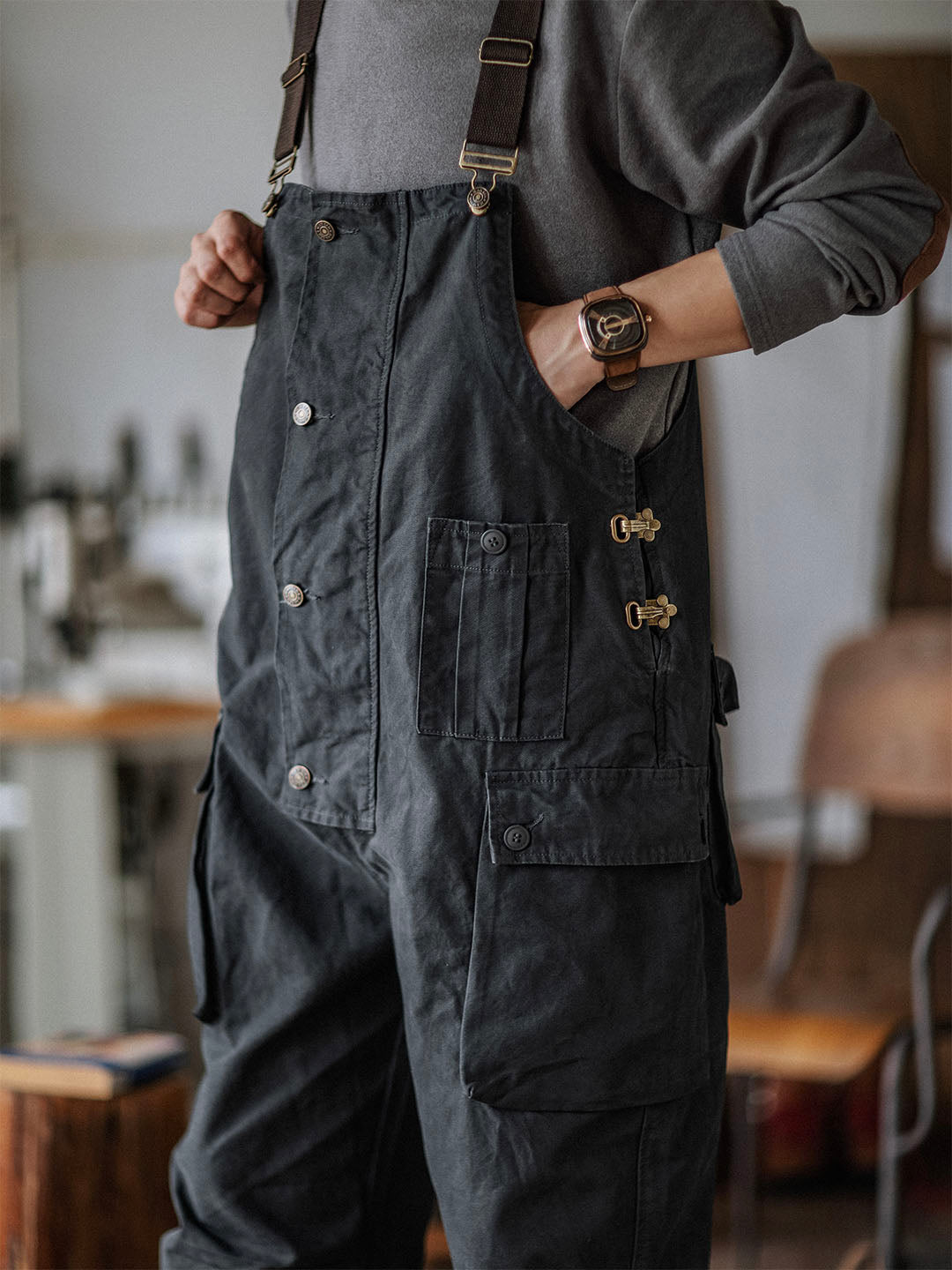 Men's Canvas Work Overalls