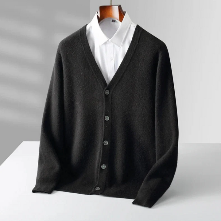 Men's Cashmere Cardigan Black