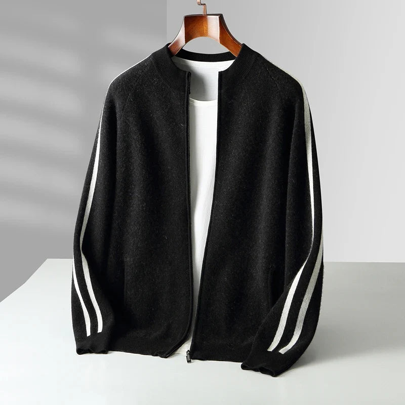 Men's Cashmere Cardigan - Luxurious Comfort and Style Classic Black