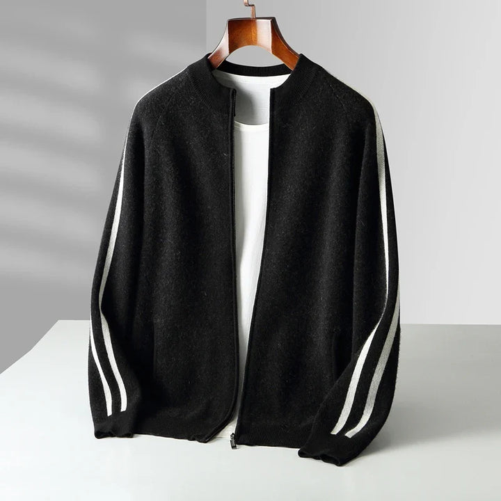 Men's Cashmere Cardigan - Luxurious Comfort and Style Classic Black