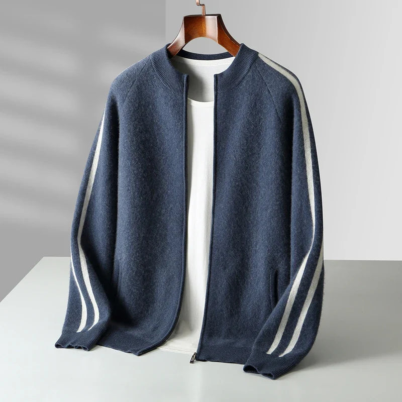 Men's Cashmere Cardigan - Luxurious Comfort and Style Navy Blue