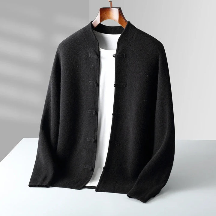 Men's Cashmere Cardigan - Luxurious Comfort and Style Black