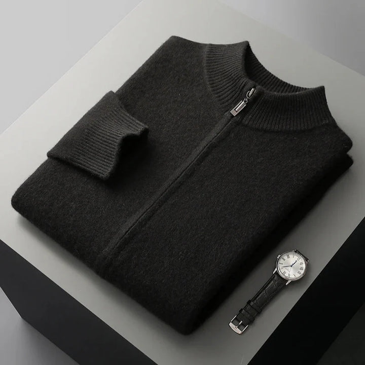 Men's Cashmere Cardigan - Luxurious Soft Knitwear Black