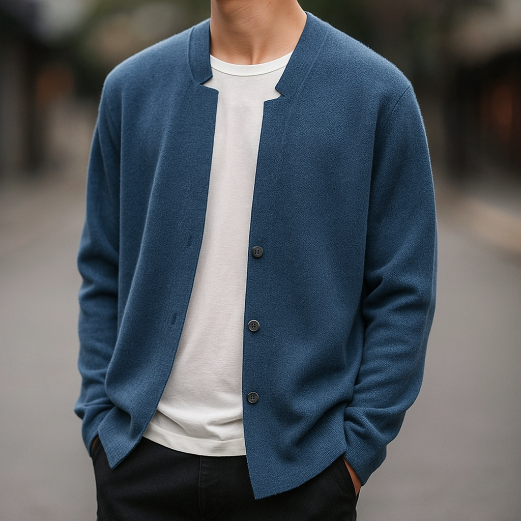 Men's Cashmere Cardigan in Firenze Style