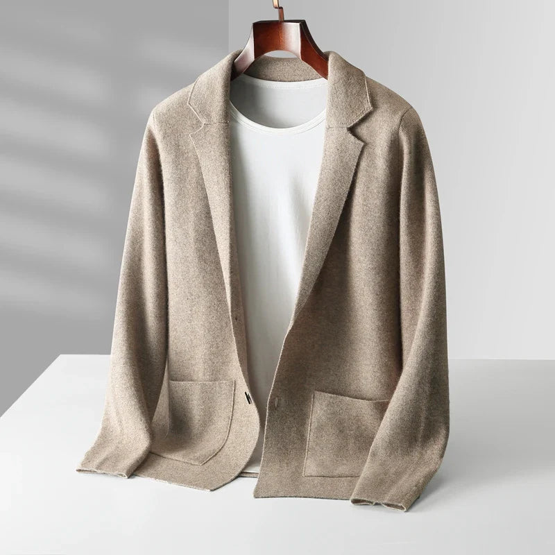 Men's Cashmere Napoli Cardigan Sandstone Beige