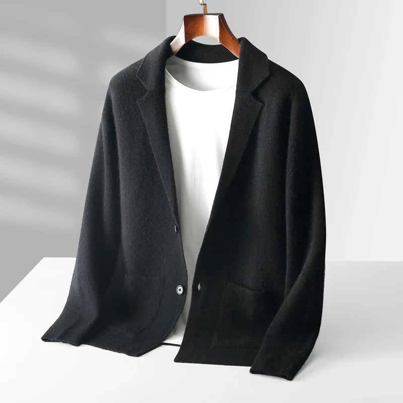 Men's Cashmere Napoli Cardigan Classic Black