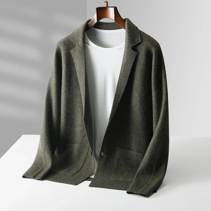 Men's Cashmere Napoli Cardigan Olive Green