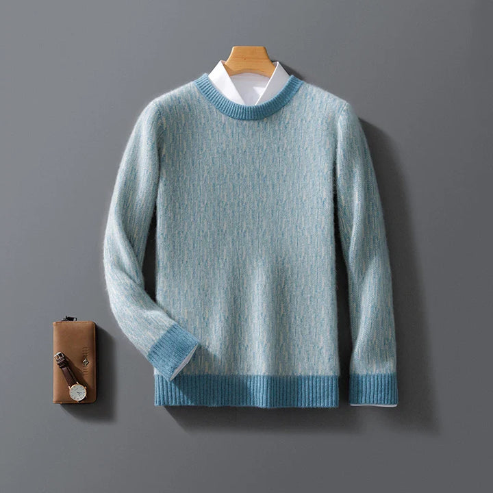 Men's Cashmere Pullover Sweater Glacier Blue