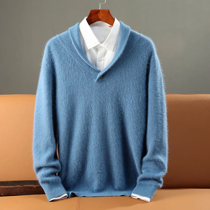 Men's Cashmere Pullover Sweater Blue