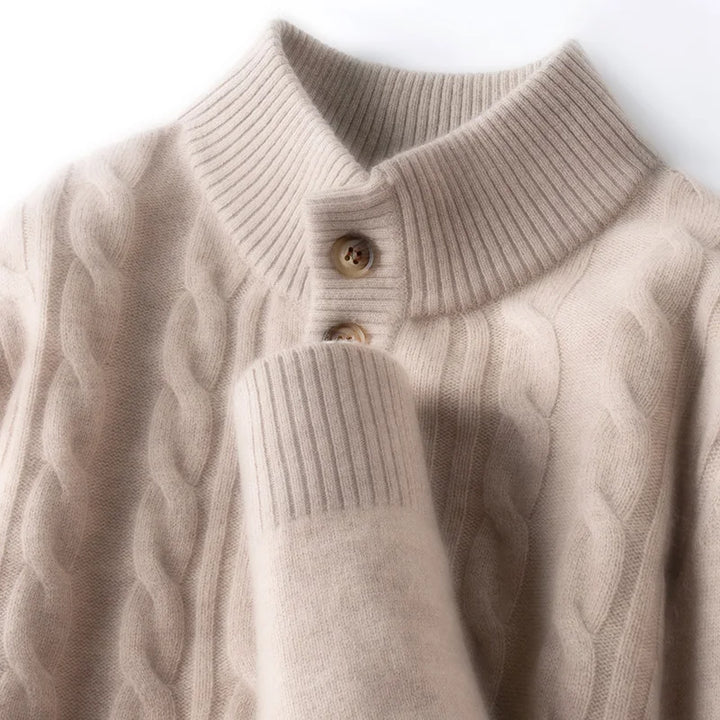 Men's Cashmere Sweater - Luxurious Comfort and Style Beige