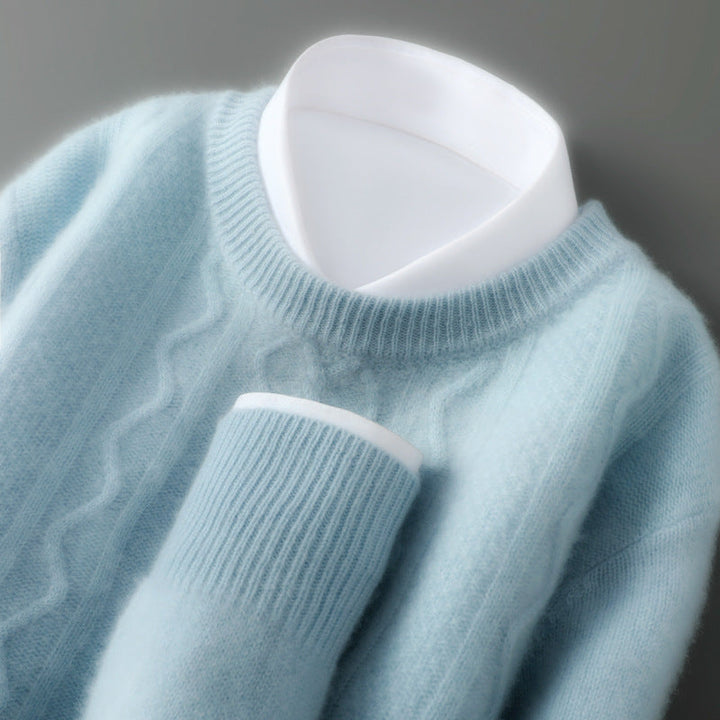 Men's Cashmere Sweater - Luxurious Comfort and Style Blue