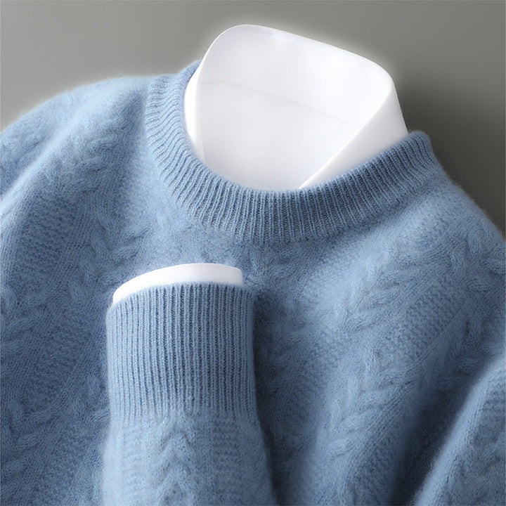 Men's Cashmere Sweater - Luxurious Comfort and Style Blue