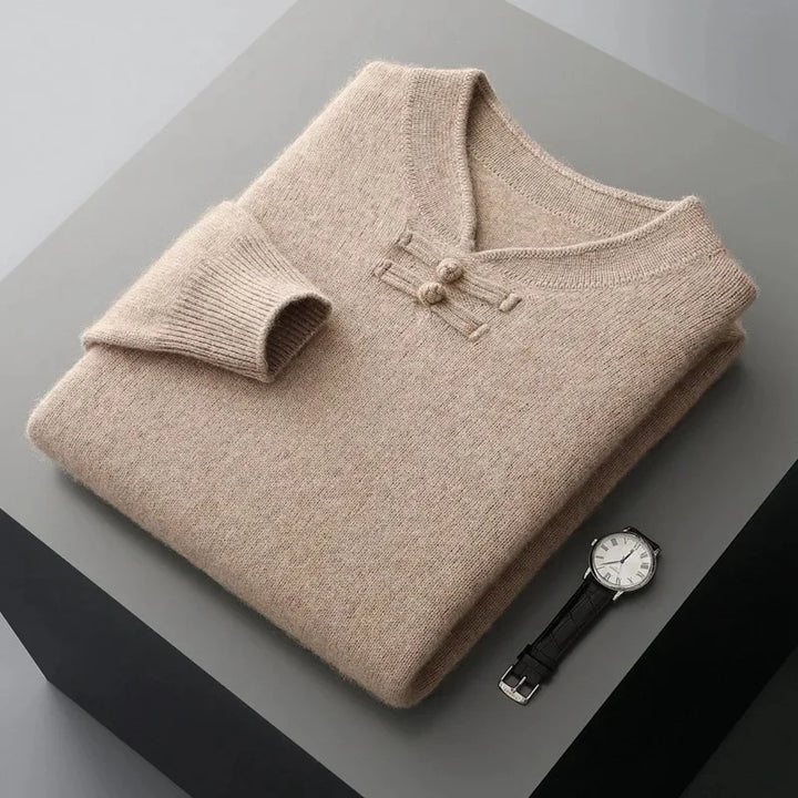 Men's Cashmere Sweater - Luxurious Comfort and Style Camel