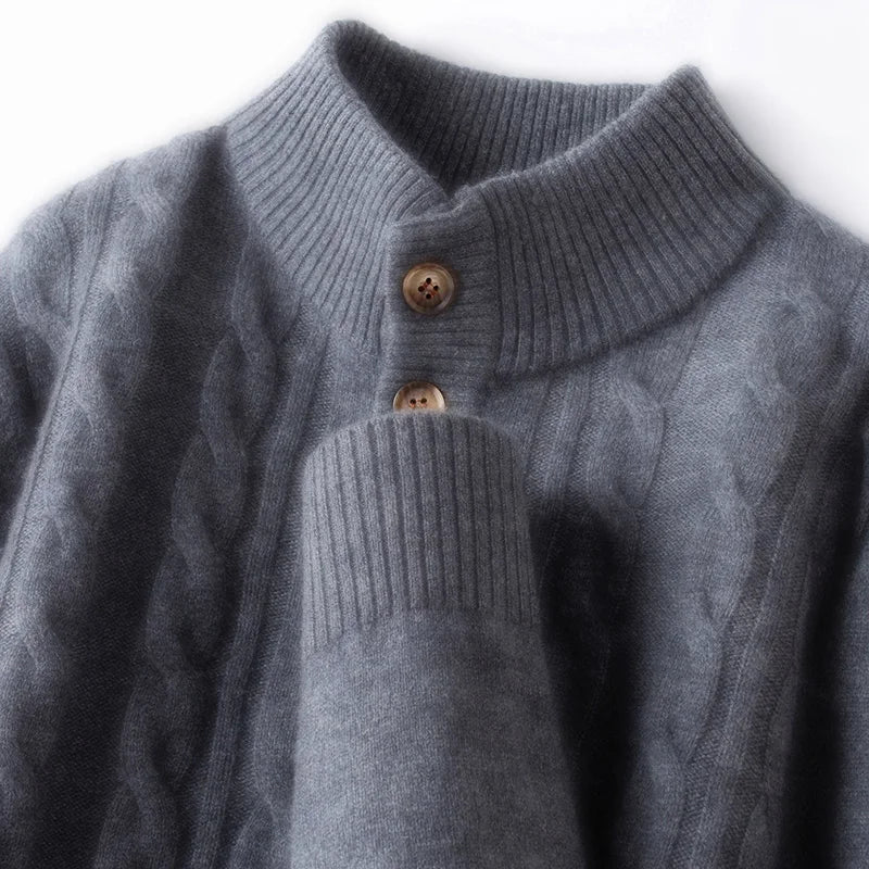 Men's Cashmere Sweater - Luxurious Comfort and Style Slate Blue