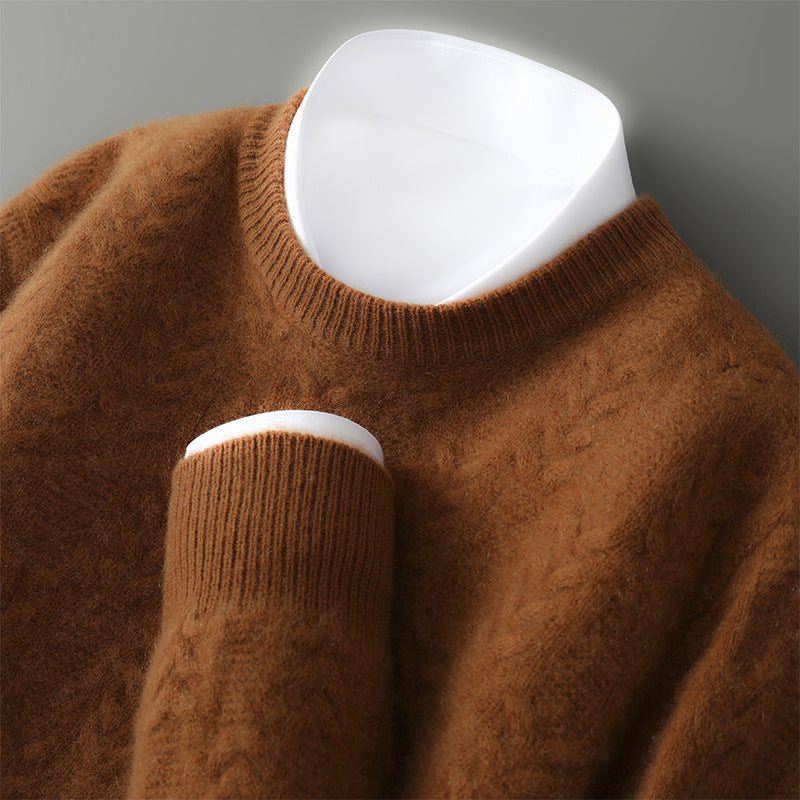 Men's Cashmere Sweater - Luxurious Comfort and Style Brown
