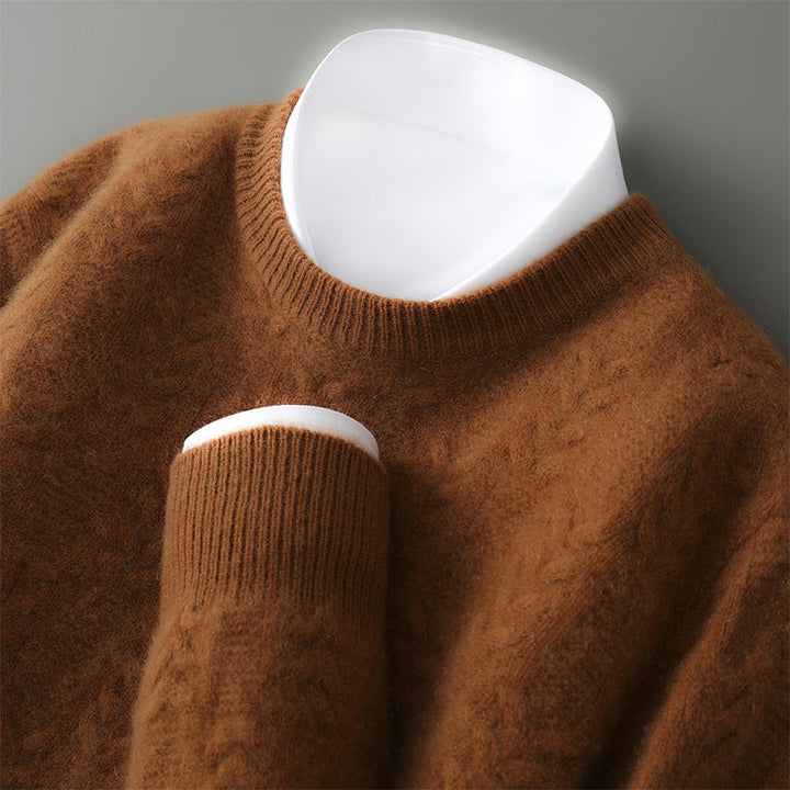 Men's Cashmere Sweater - Luxurious Comfort and Style Brown