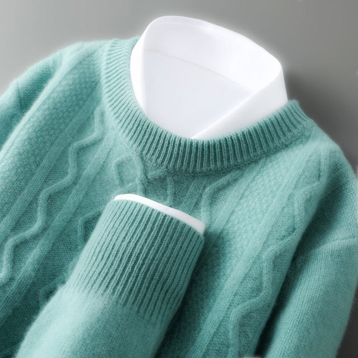 Men's Cashmere Sweater - Luxurious Comfort and Style Mint