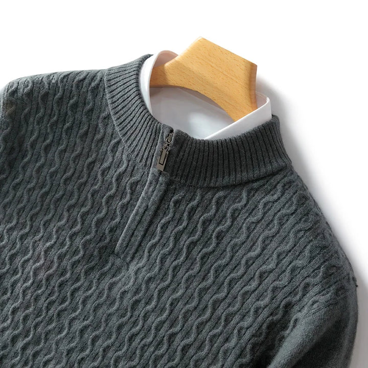 Men's Cashmere Sweater - Luxurious Comfort and Style Gray