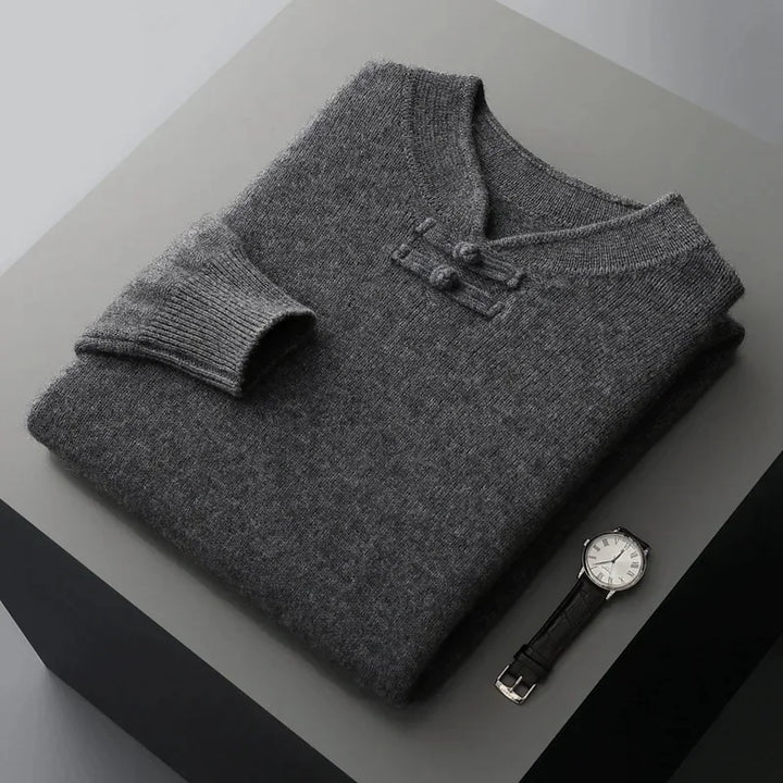Men's Cashmere Sweater - Luxurious Comfort and Style Dark Gray
