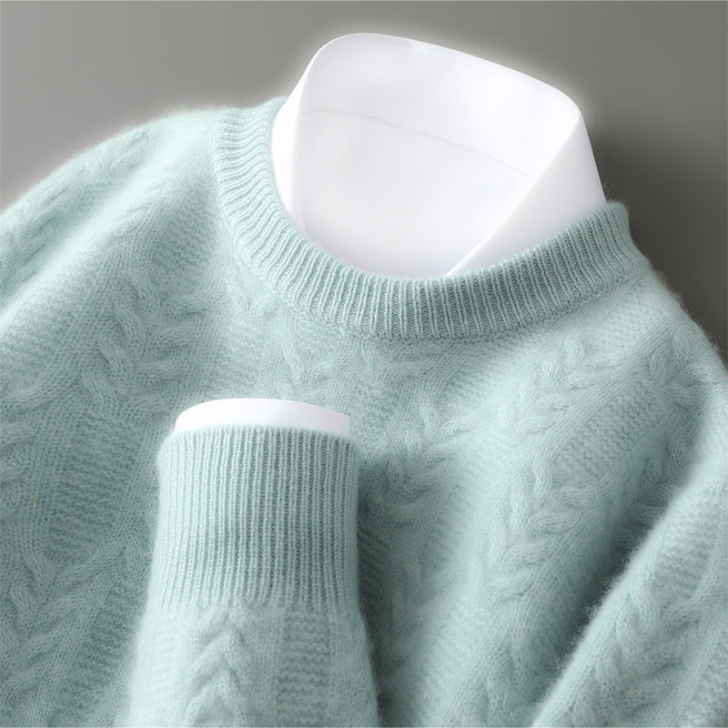 Men's Cashmere Sweater - Luxurious Comfort and Style Mint