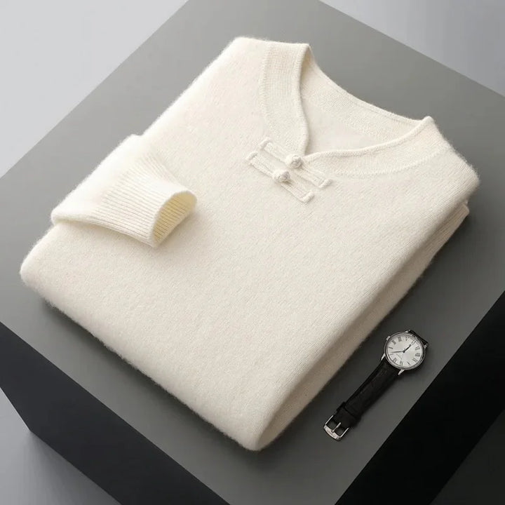 Men's Cashmere Sweater - Luxurious Comfort and Style White