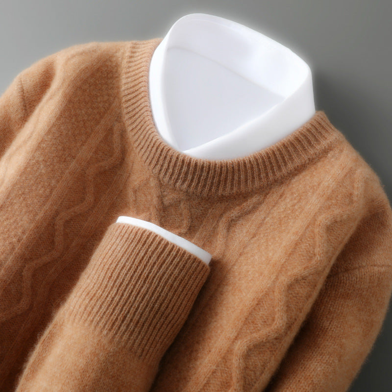 Men's Cashmere Sweater - Luxurious Comfort and Style Brown