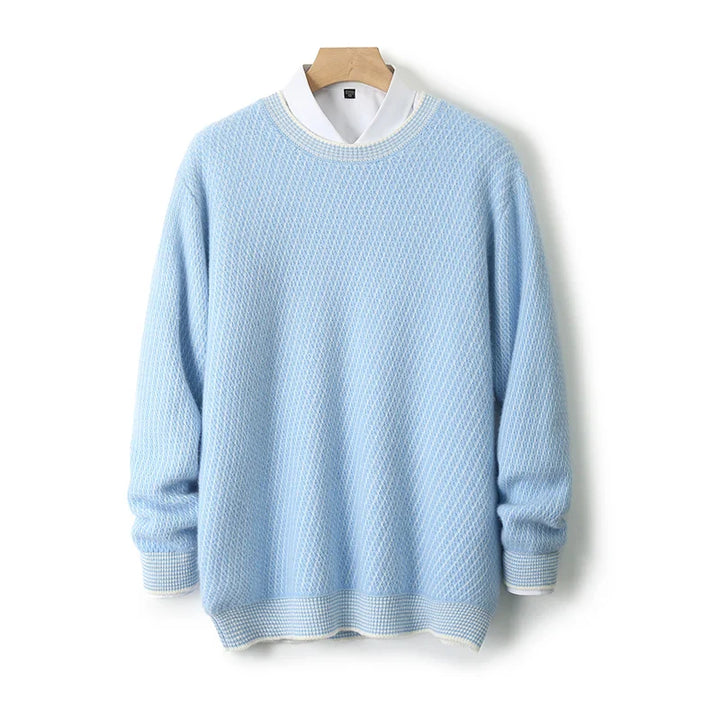 Men's Cashmere Sweater - Luxurious Softness and Comfort Blue