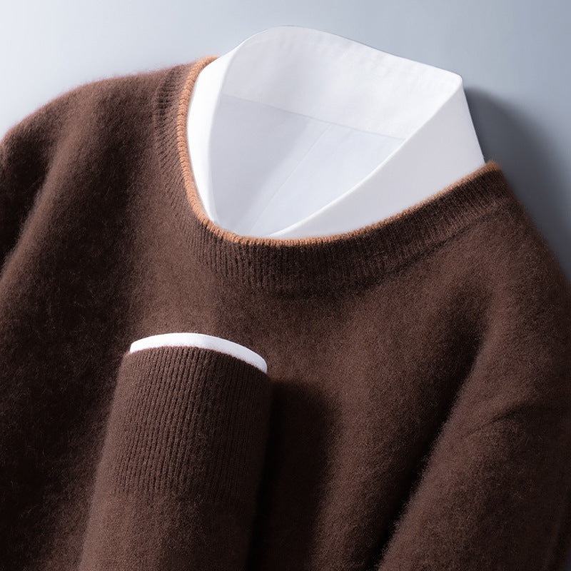 Men's Cashmere Sweater - Luxurious Softness and Style Brown