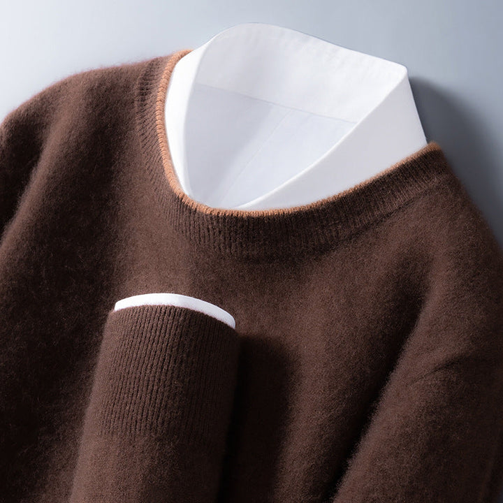 Men's Cashmere Sweater - Luxurious Softness and Style Brown