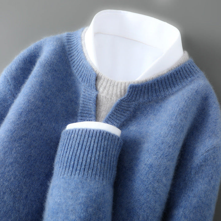 Men's Cashmere Sweater - Luxurious Softness and Style Blue