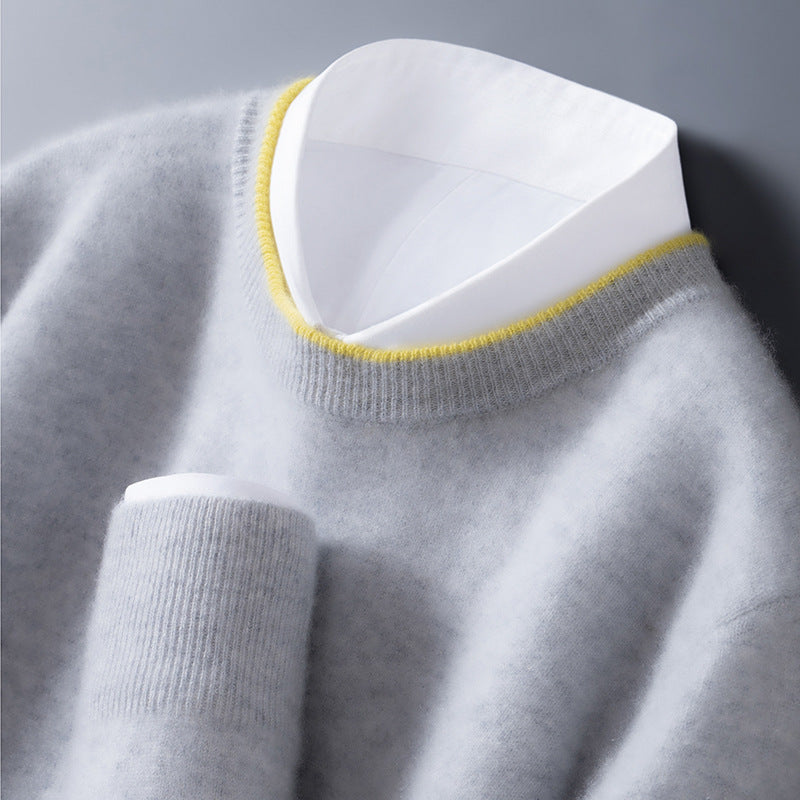 Men's Cashmere Sweater - Luxurious Softness and Style Light Gray