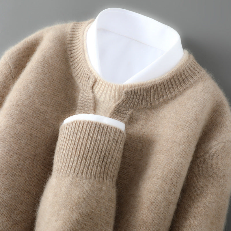 Men's Cashmere Sweater - Luxurious Softness and Style Beige