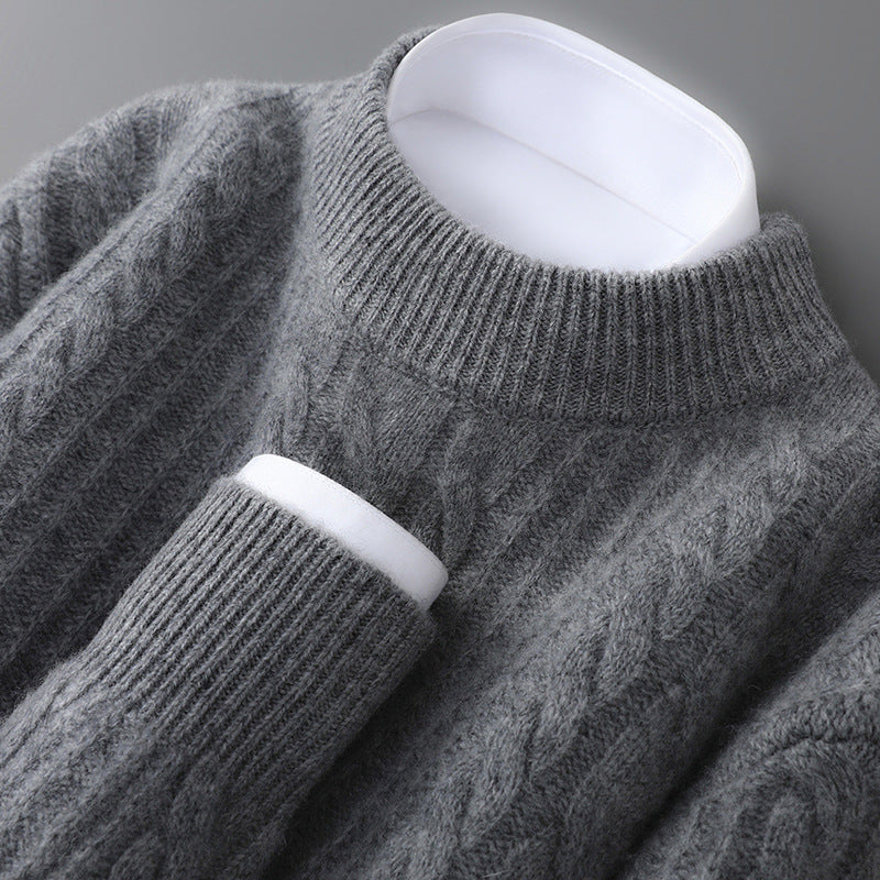 Men's Cashmere Sweater - Montaro Style Gray
