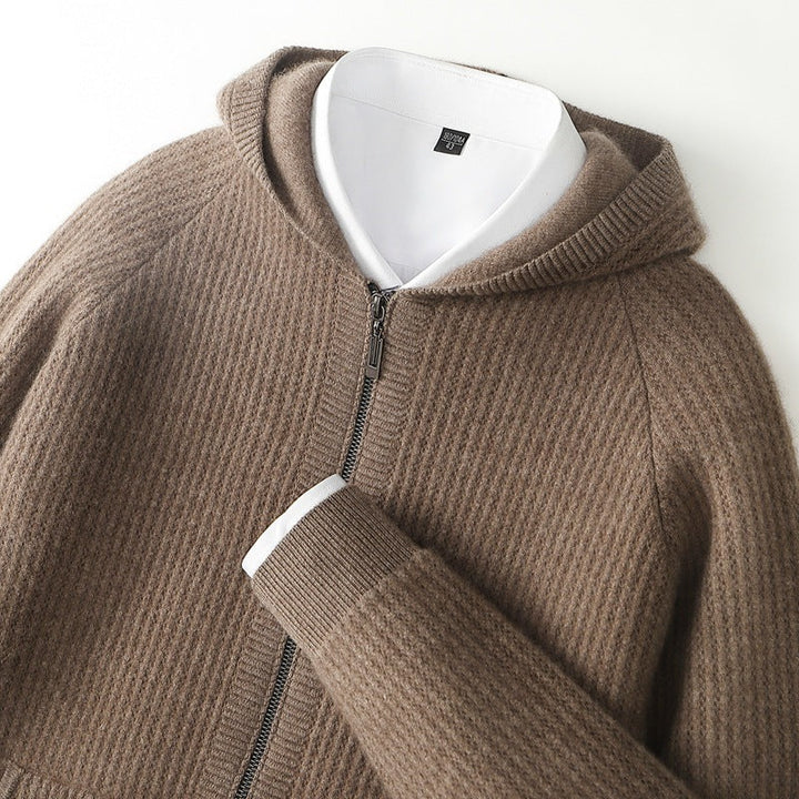 Men's Cashmere Zip Hoodie - Sorrento Style