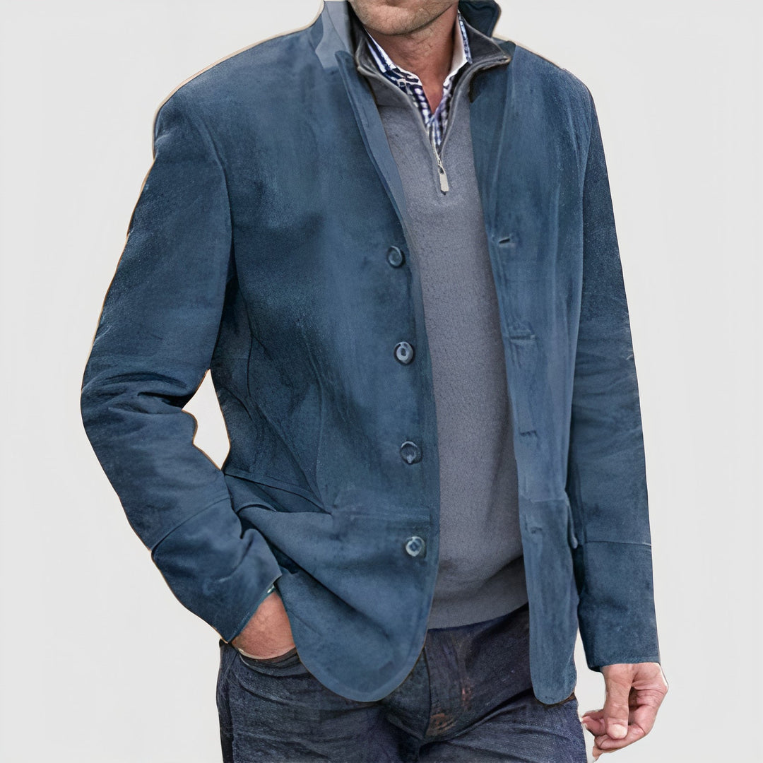 Mens Casual Button Blazer Coat For Modern Formal Wear-MODAUTLET