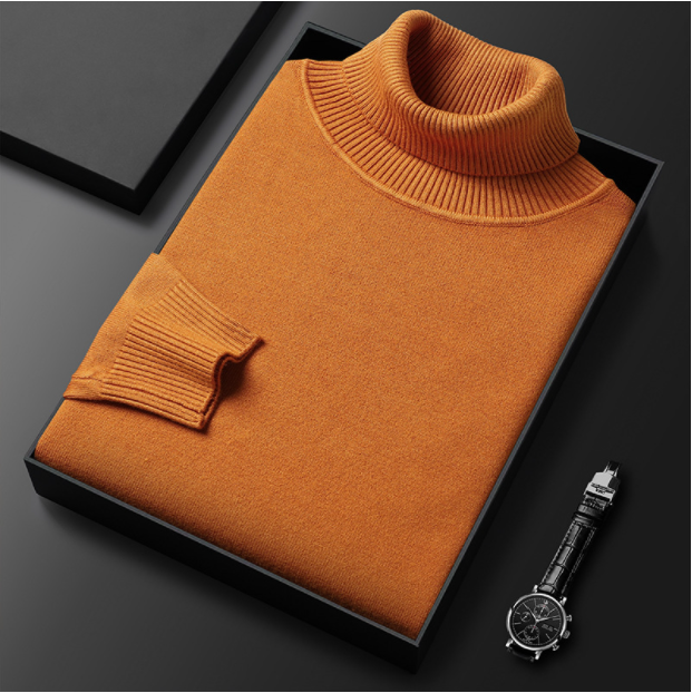 Men's Casual Knit Sweater - Soft, Warm, and Comfortable for Daily Wear BROWN