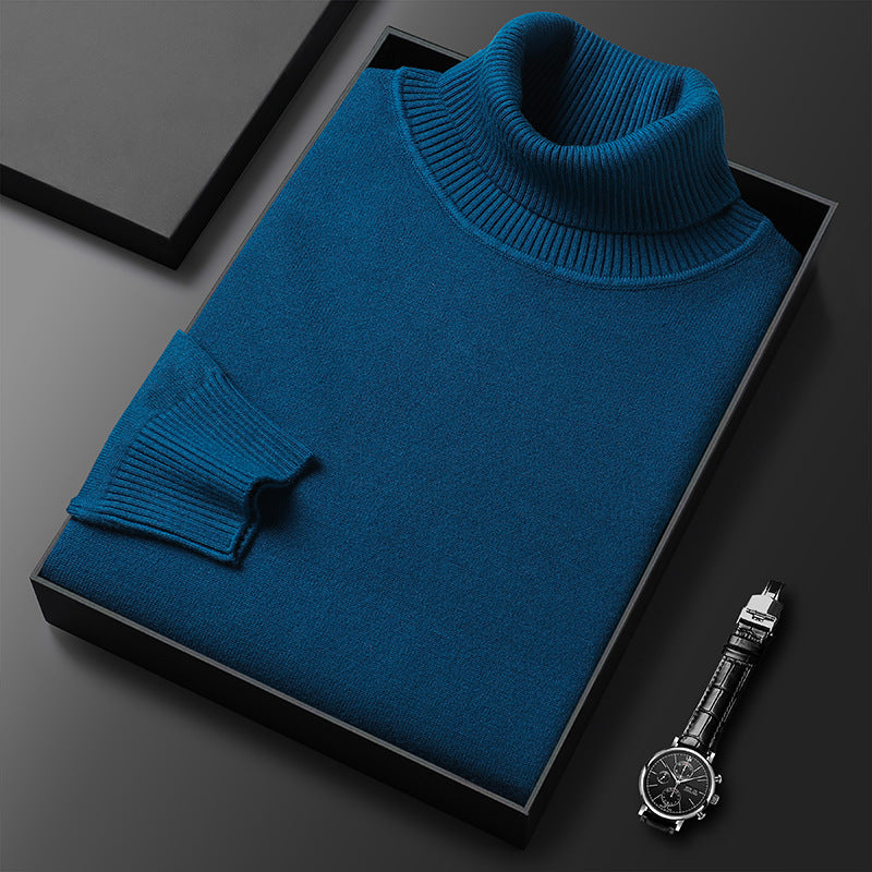Men's Casual Knit Sweater - Soft, Warm, and Comfortable for Daily Wear DARK BLUE
