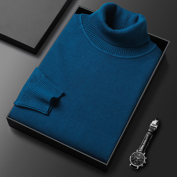 Men's Casual Knit Sweater - Soft, Warm, and Comfortable for Daily Wear DARK BLUE