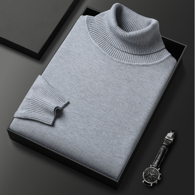 Men's Casual Knit Sweater - Soft, Warm, and Comfortable for Daily Wear LIGHT GREY