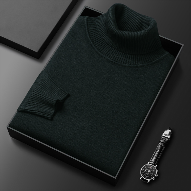 Men's Casual Knit Sweater - Soft, Warm, and Comfortable for Daily Wear GREEN