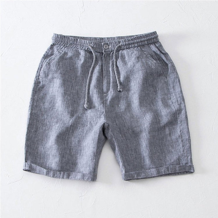 Men's Casual Linen Shorts - Paris Style Gray