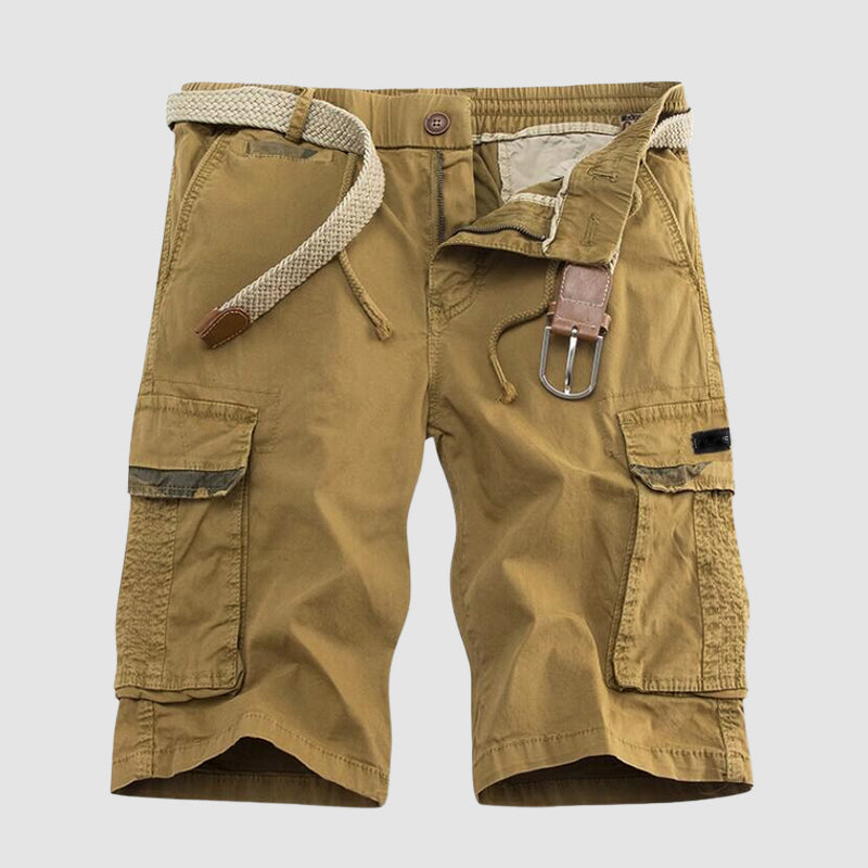 Men's Classic Cargo Shorts with Belt - Durable Outdoor Wear-MODAUTLET