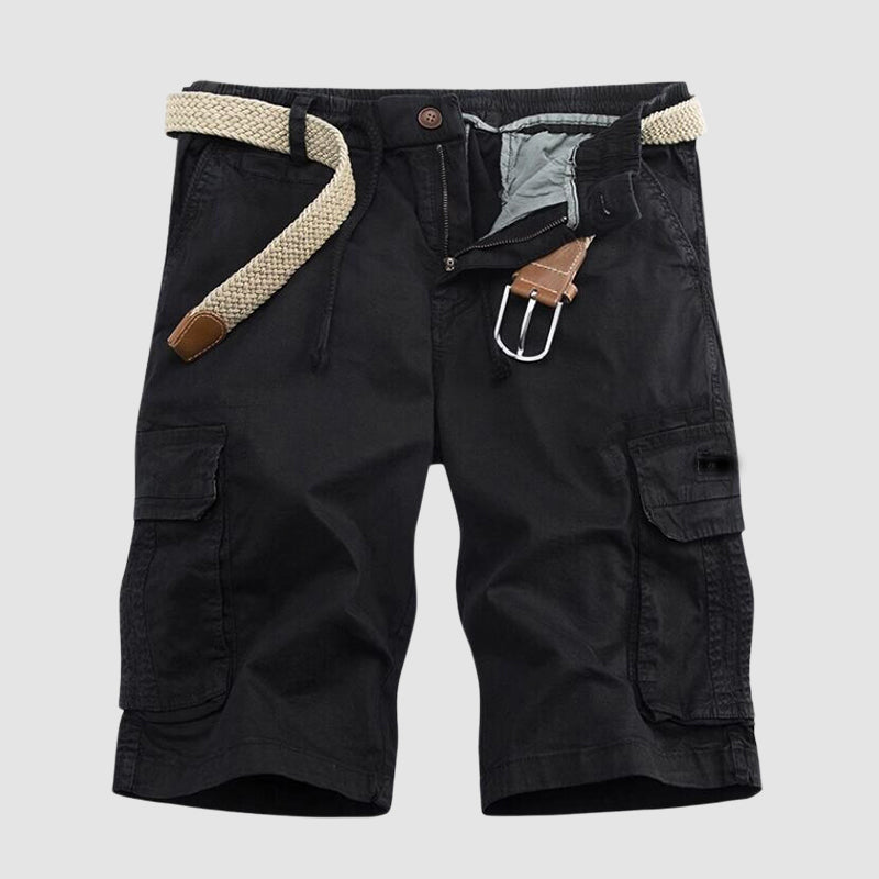 Men's Classic Cargo Shorts with Belt - Durable Outdoor Wear-MODAUTLET