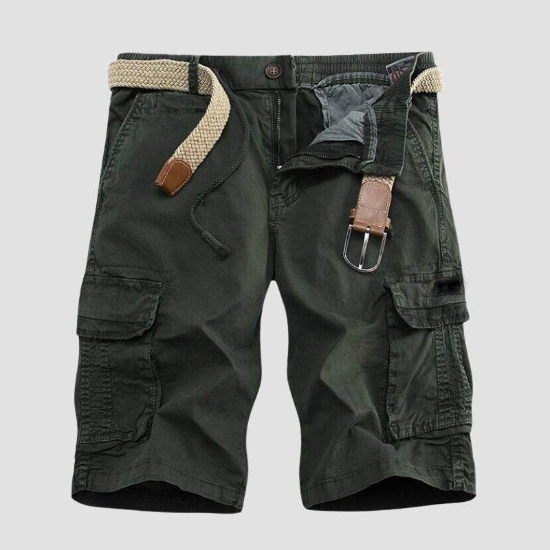 Men's Classic Cargo Shorts with Belt - Durable Outdoor Wear-MODAUTLET