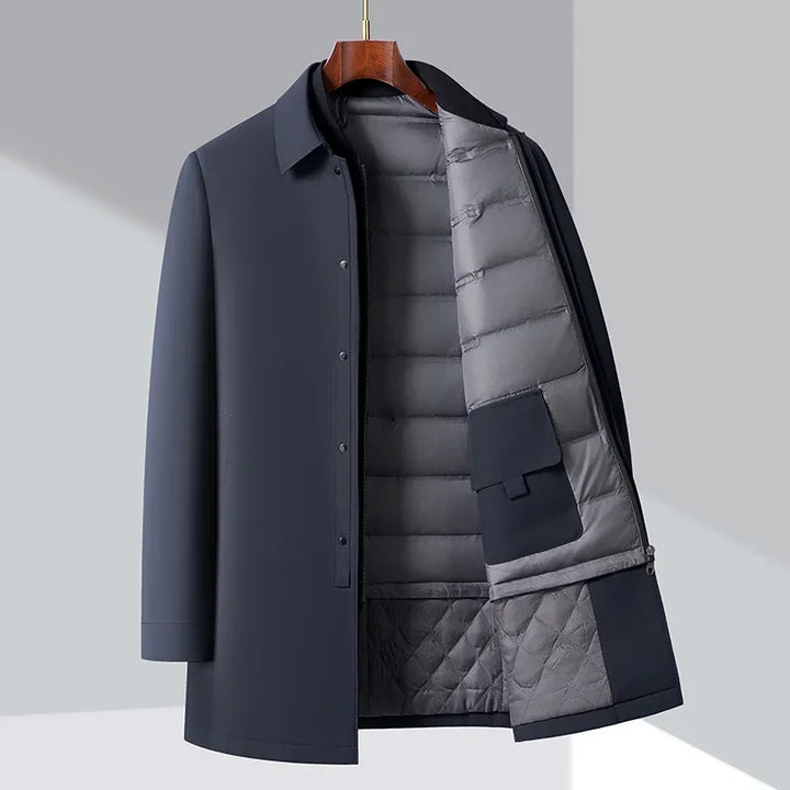 Men's Classic Kennington Trench Coat Jacket Navy